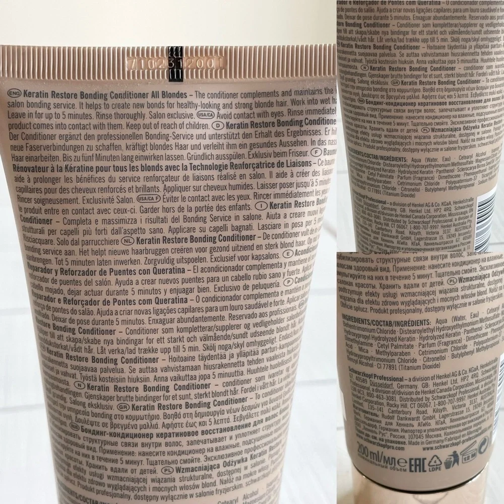 Schwarzkopf BlondMe Detoxifying System Shampoo & Keratin Restore Conditioner